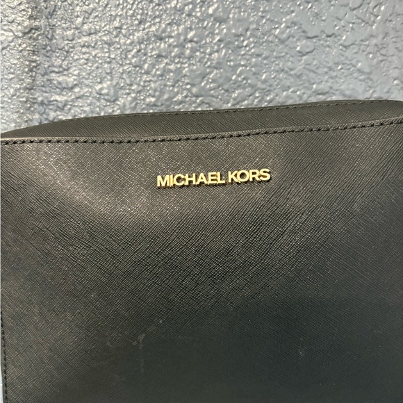 Michael Kors Black Crossbody with Gold Accents - Picture 3 of 11